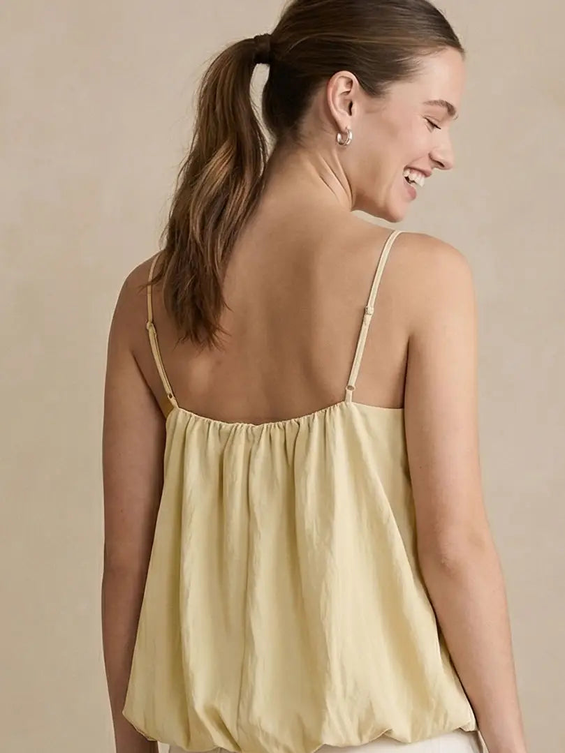 billowy bubble hem cami top