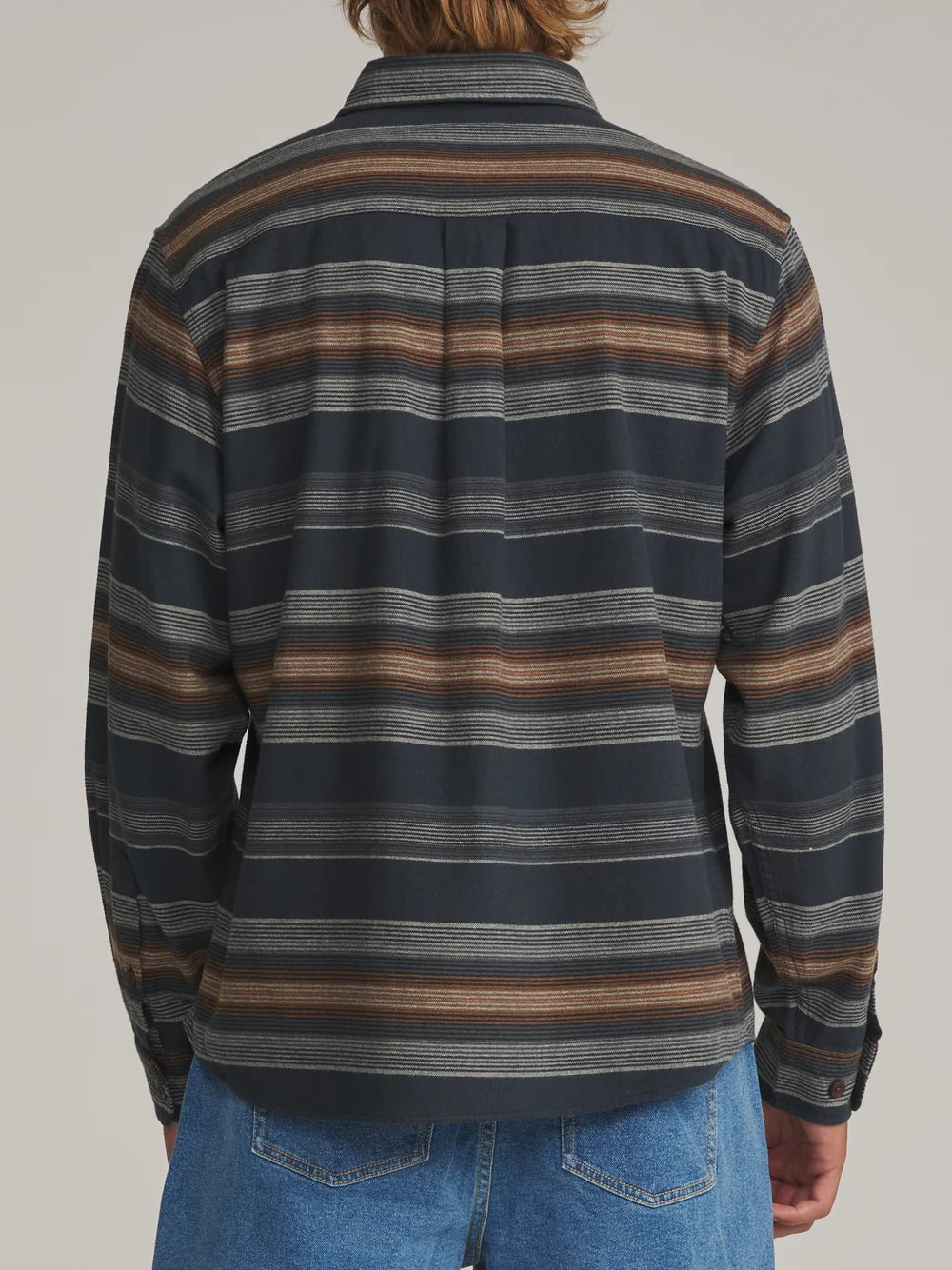 derek flanel black wash