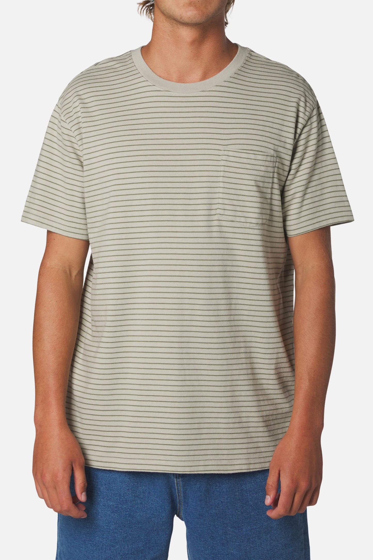 finely pocket tee mineral gray
