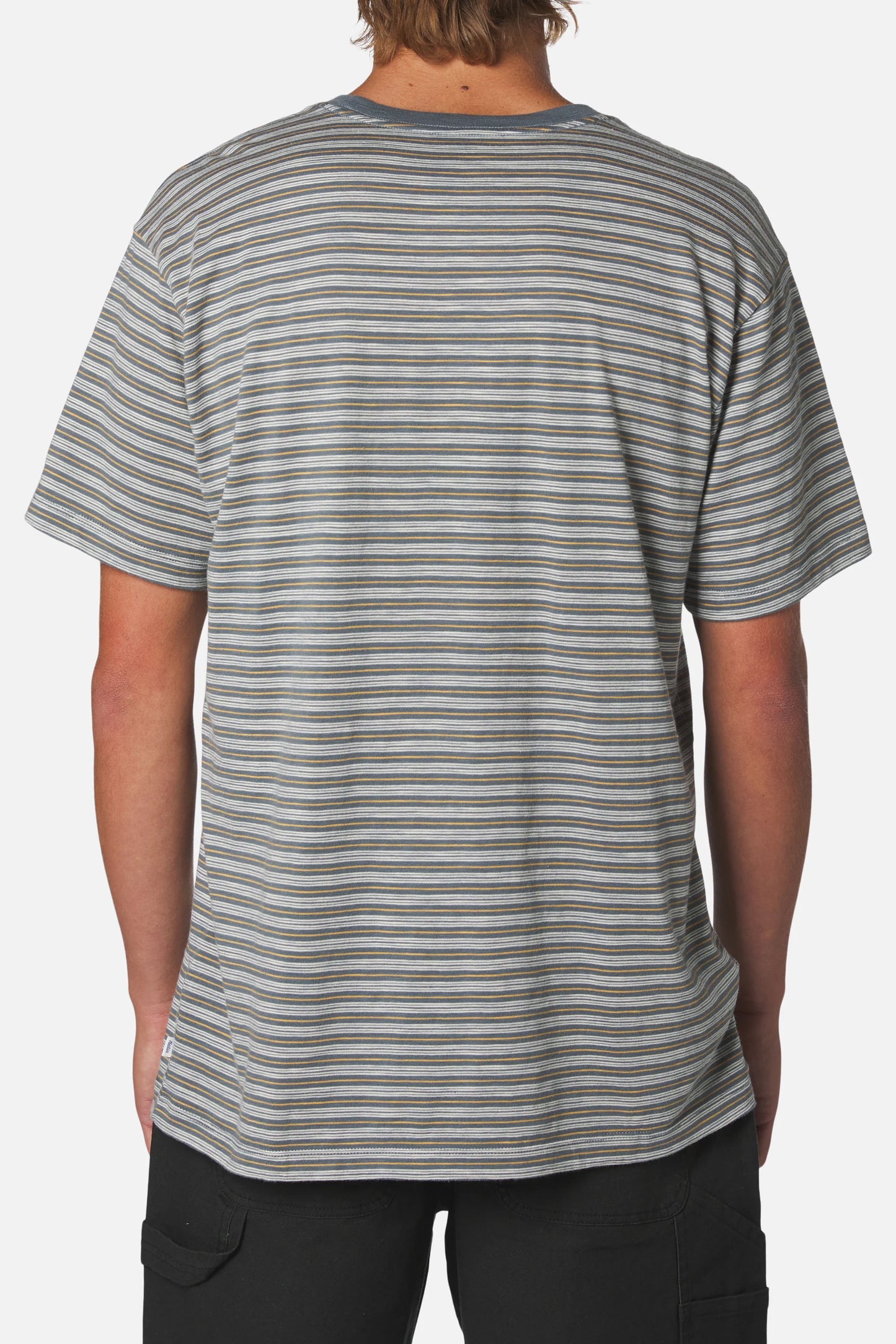 rural pocket tee blue/mustard